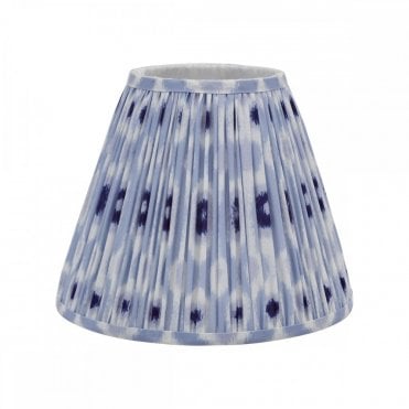 Ikat Cotton Tapered Drum Shade 30cm - Blue and White