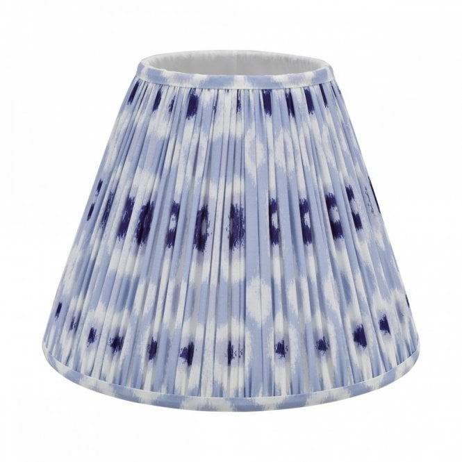 Ikat Cotton Tapered Drum Shade 35cm - Blue and White