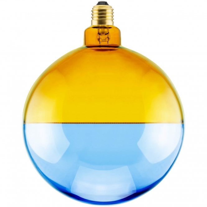Illusion Globe 188 Two Toned Amber & Blue Decorative Bulb