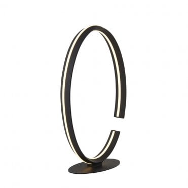 ILLUSION LED Black Ring Table Lamp