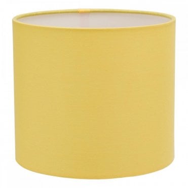 Ilona 18cm Yellow Cotton Drum Lamp Shade – Small Light Shade for Table Lamps or Wall Lights