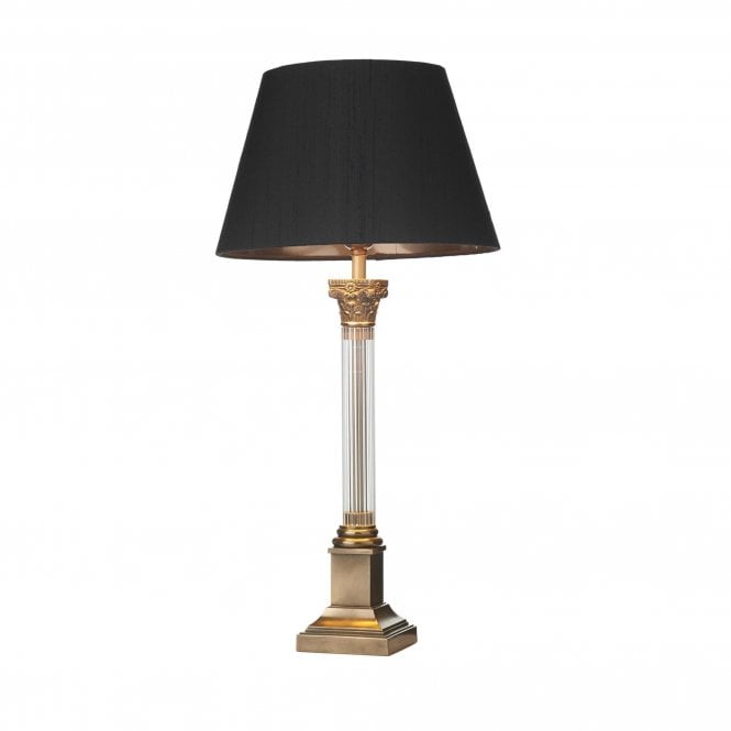 IMPERIAL Regency Style Table Lamp Base in Bronze with Ribbed Glass