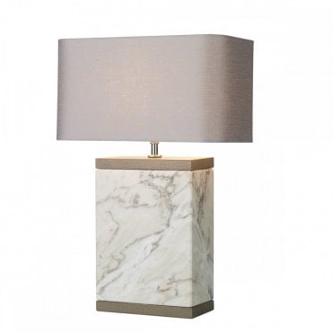 INCA Table Lamp Large Marble With Shade