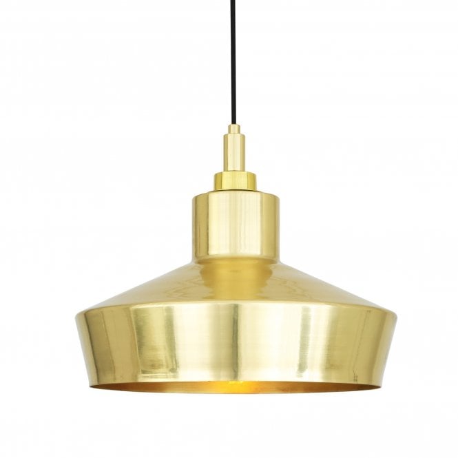 ISLA Industrial Bathroom Ceiling Pendant Polished Brass IP65