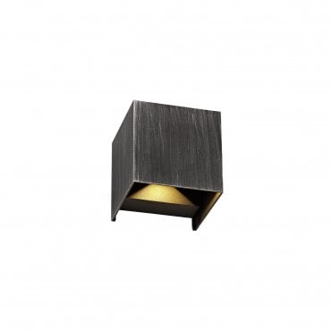 JACK 2 Light Outdoor Cubed Wall Light Black/Silver