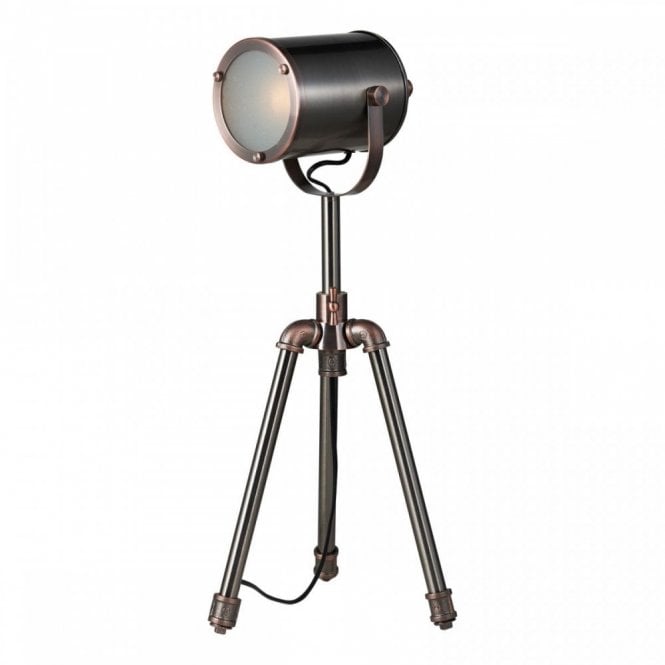 JAKE Task Table Lamp Antique Silver And Copper