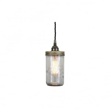 JAM - Jar Ceiling Pendant Light In Antique Silver