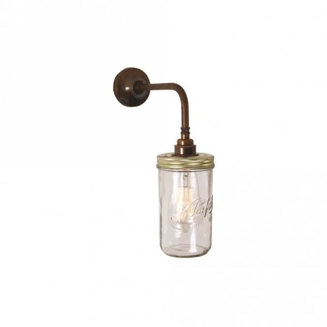 JAM - Jar Wall Light In Antique Brass
