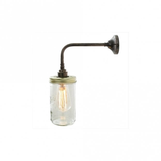 JAM - Jar Wall Light In Antique Silver