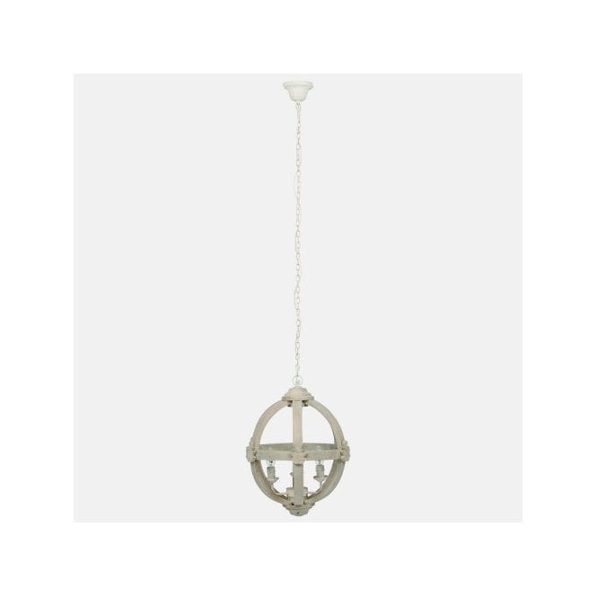 JAVIER Small Round Wooden Pendant