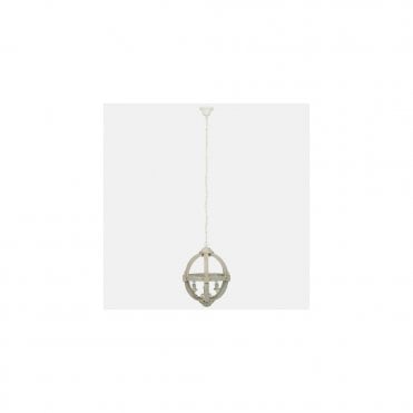 JAVIER Small Round Wooden Pendant