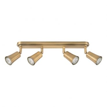 antique brass 4 light spotlight bar