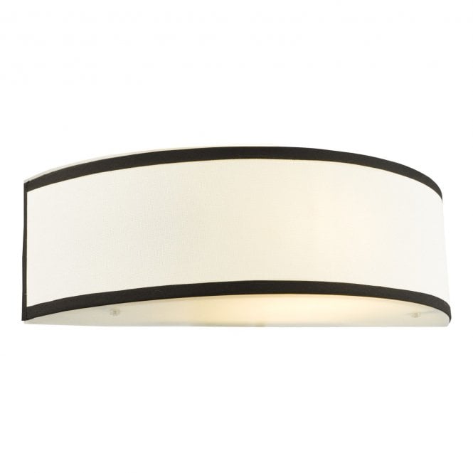 Jemima White Linen Wall Light with Frosted Acrylic Diffuser