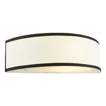 modern wall light black and white linen shade