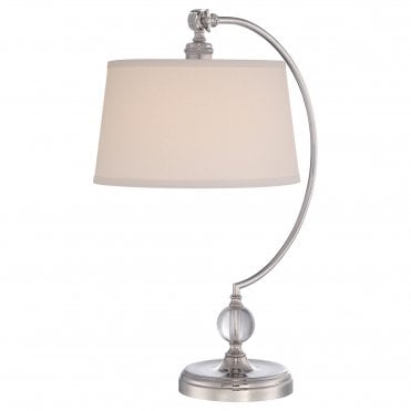 polished nickle overhanging Table Lamp