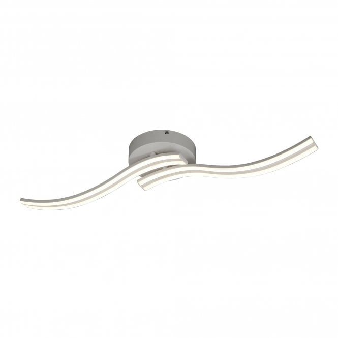 JENSON 2 Light LED Ceiling Flush White Wavy