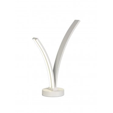 JENSON Table Lamp Matt White Curved Design