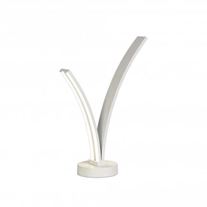 JENSON Table Lamp Matt White Curved Design