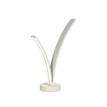 JENSON Table Lamp Matt White Curved Design