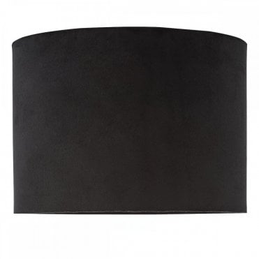23cm Jillian Black Velvet Drum Shade for Table or Wall Lights – Lighting and Lights UK