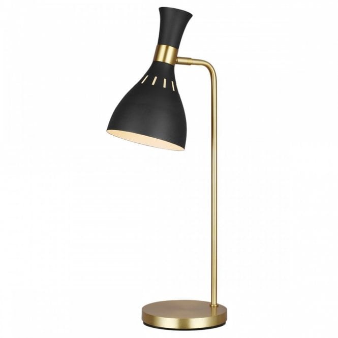 JOAN Table Lamp Midnight Black, Juxtaposing Curves meeting Geometric lines