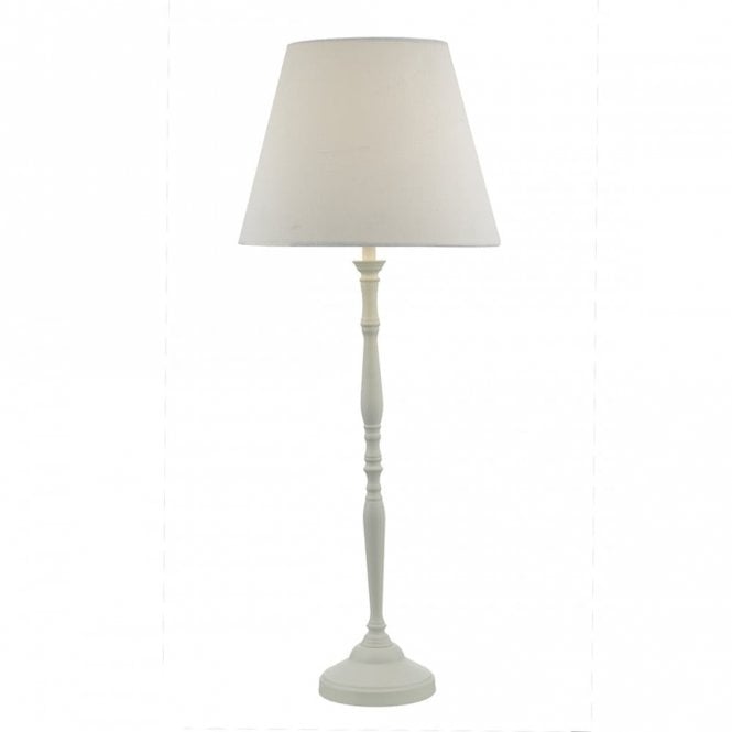 JOANNA - Tall Buffet Table Lamp In White With Shade
