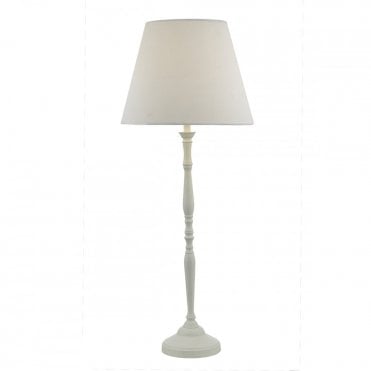 JOANNA - Tall Buffet Table Lamp In White With Shade