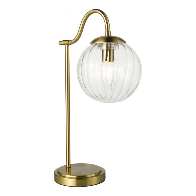 Jocelyn Table Lamp in Natural Brass with Segmented Glass
