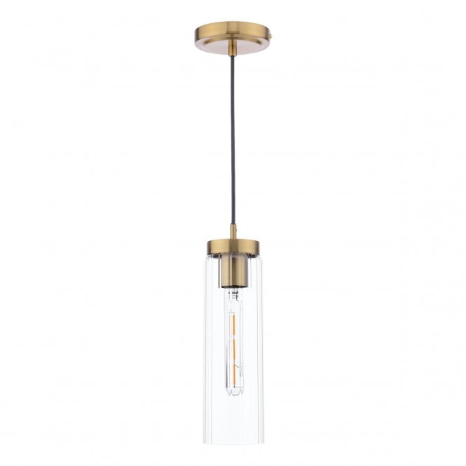 JODELLE Ceiling Pendant | Polished Bronze and Glass