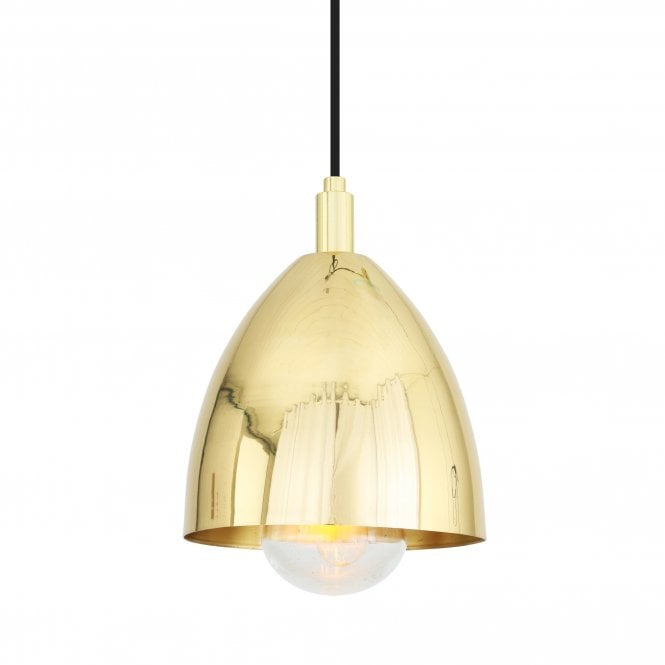 JORAH Industrial Bathroom Ceiling Pendant Polished Brass IP65