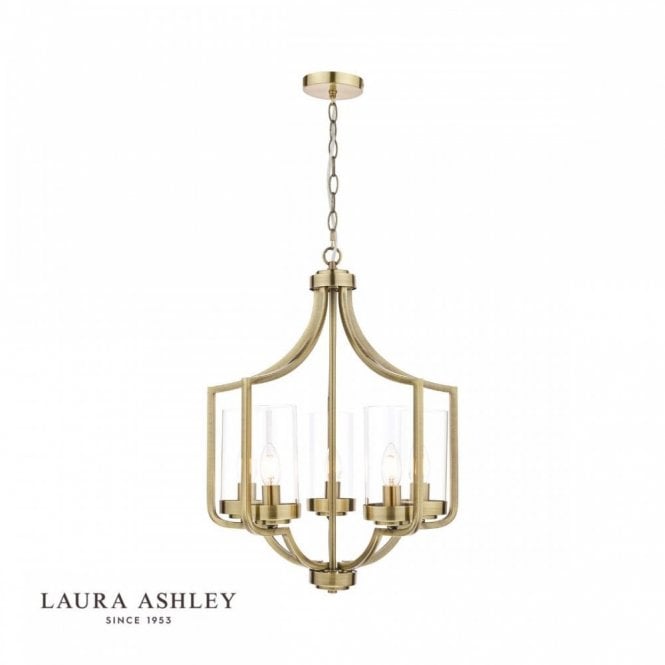 JOSEPH Antique Brass 5 Light Chandelier