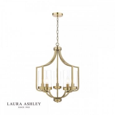 JOSEPH Antique Brass 5 Light Chandelier