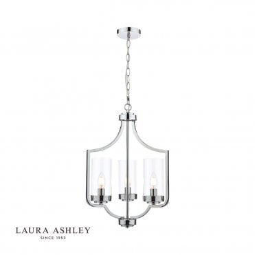 JOSEPH Polished Chrome 3 Light Chandelier