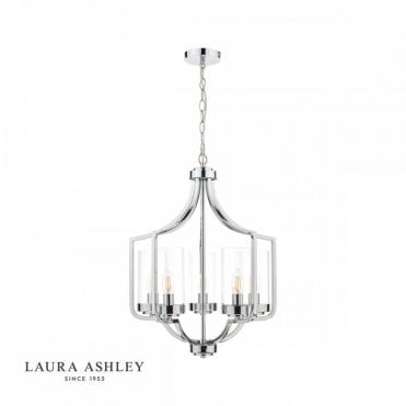 JOSEPH Polished Chrome 5 Light Chandelier