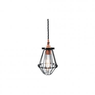 JUBA - Cage Ceiling Pendant Light In Polished Copper