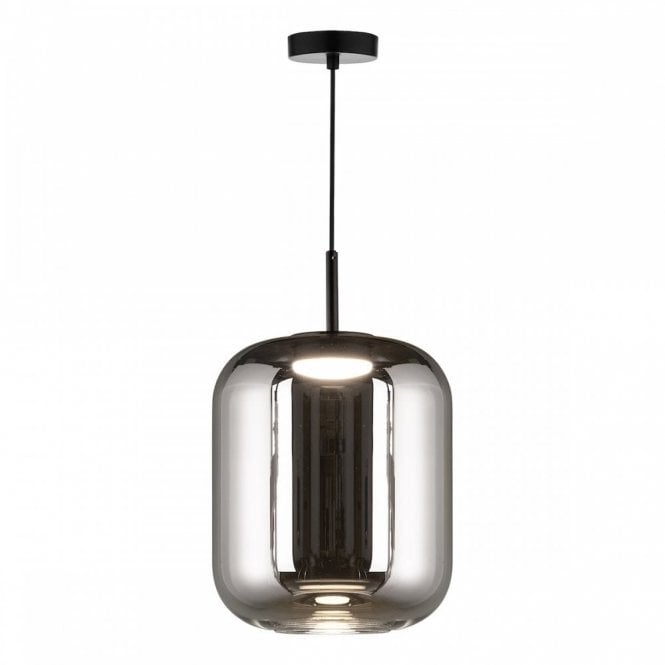 Jurek Pendant Satin Black and Smoked Glass LED