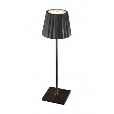 black traditional style outdoor table lamp