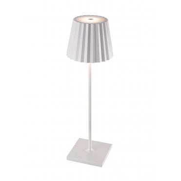 white traditional style led table lamp