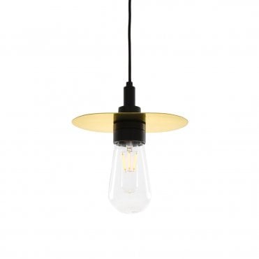 Industrial Bathroom Ceiling Pendant Polished Brass IP65