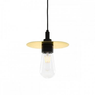 KAI Industrial Bathroom Ceiling Pendant Polished Brass IP65
