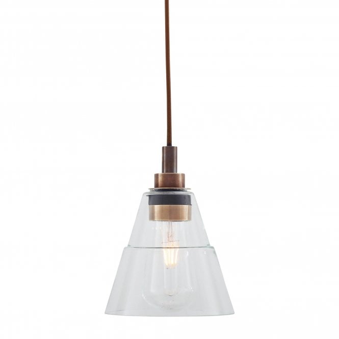 KAIRI Industrial Bathroom Ceiling Pendant Antique Brass IP65