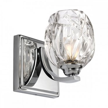 KALLI Modern Chrome Glass Bathroom Wall Light