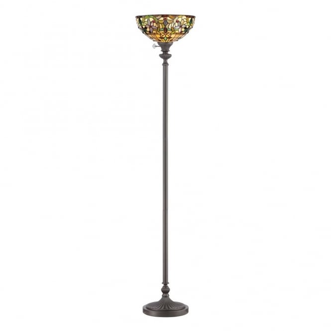 KAMI - Torchiere with Tiffany Glass