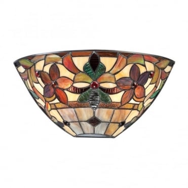 Wall Uplighter with Tiffany Glass