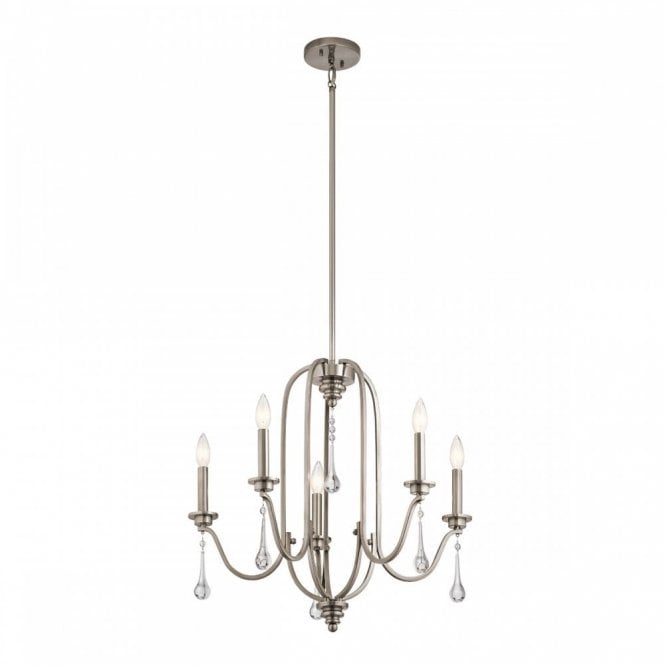 KARLEE 5 Light Ceiling Chandelier Pewter