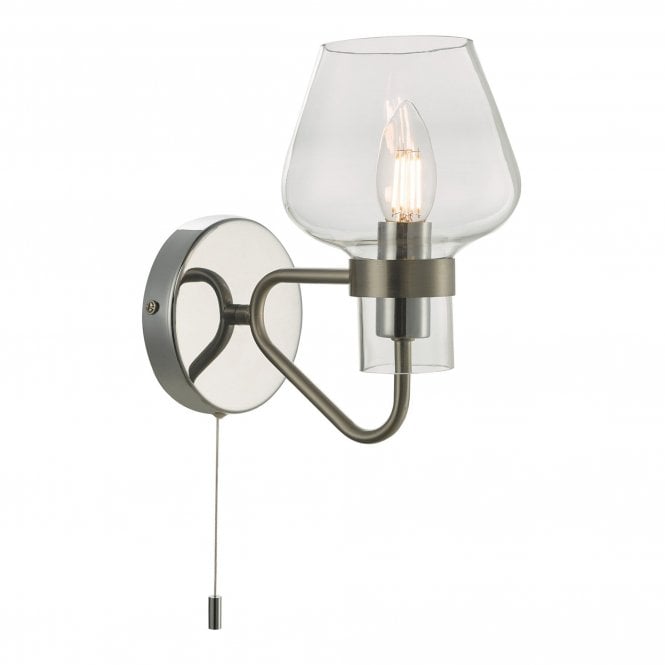 KETA Wall Light Satin Chrome & Polished Chrome