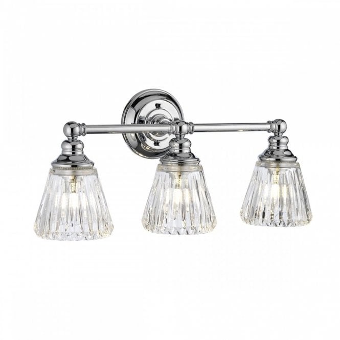 KEYNES 3 Light Wall Light Chrome For Bathrooms IP44 Rated