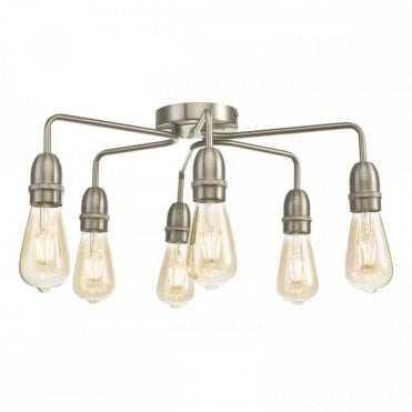 6 light industrial ceiling flush 