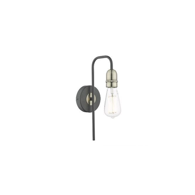 KIEFER Wall Light Black & Antique Brass