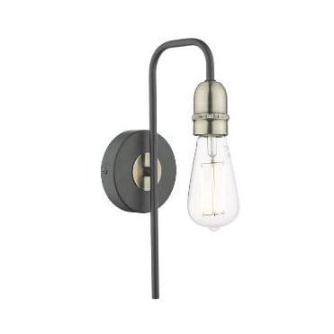 KIEFER  Wall Light Black & Antique Brass